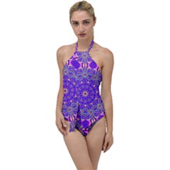 Abstract Art Abstract Background Go With The Flow One Piece Swimsuit by Simbadda