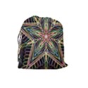 Star Mandala Pattern Design Doodle Drawstring Pouch (Large) View2