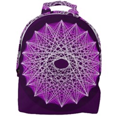 Mandala Mallow Circle Abstract Mini Full Print Backpack by Simbadda