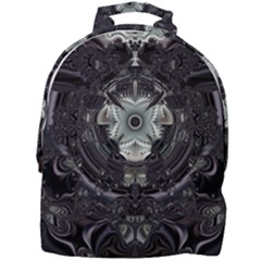 Black And White Fractal Art Artwork Design Mini Full Print Backpack by Simbadda