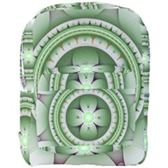 Ractal Mandala Green Purple Full Print Backpack by Simbadda
