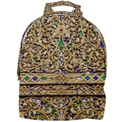 Gold Pattern Decoration Golden Mini Full Print Backpack by Simbadda