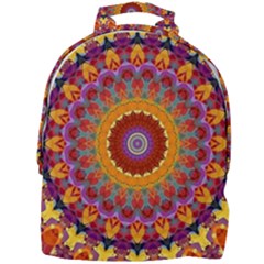 Fractal Kaleidoscope Mandala Mini Full Print Backpack by Simbadda