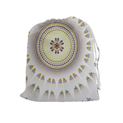 Mandala Fractal Decorative Drawstring Pouch (xl) by Simbadda