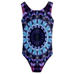 Kaleidoscope Shape Abstract Design Kids  Cut-out Back One Piece Swimsuit by Simbadda
