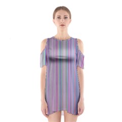 Rainbow Stripe Version 2 Shoulder Cutout One Piece Dress by dressshop