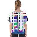 Color Graffiti Pattern Geometric V-Neck Dolman Drape Top View2