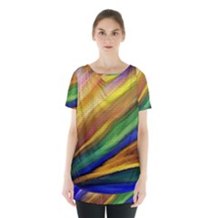 Graffiti Painting Pattern Abstract Skirt Hem Sports Top by Nexatart