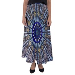 Pattern Art Form Architecture Flared Maxi Skirt by Nexatart