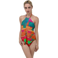 Pattern Texture Background Color Go With The Flow One Piece Swimsuit by Nexatart