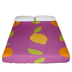 Seamlessly Pattern Fruits Fruit Fitted Sheet (king Size) by Nexatart