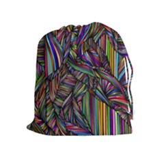 Background Wallpaper Abstract Lines Drawstring Pouch (xl) by Nexatart