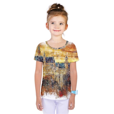 Architecture Castle Fairy Castle Kids  One Piece Tee by Nexatart