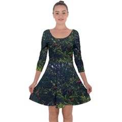 Apple Tree Close Up Quarter Sleeve Skater Dress by bloomingvinedesign