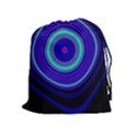 Digital Art Background Pink Blue Drawstring Pouch (XL) View1