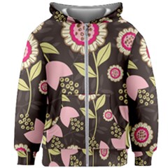 Flowers Wallpaper Floral Decoration Kids Zipper Hoodie Without Drawstring by Sapixe