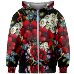 Flower Decoration Bouquet Of Flowers Kids Zipper Hoodie Without Drawstring by Sapixe