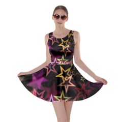 Stars Background Pattern Seamless Skater Dress by Sapixe