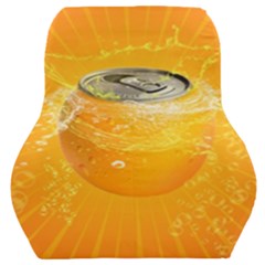 Orange Drink Splash Poster Car Seat Back Cushion  by Sapixe