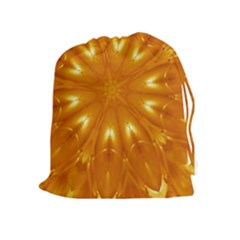 Kaleidoscopic Flower Drawstring Pouch (xl) by yoursparklingshop