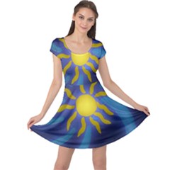 Sun Glow Cap Sleeve Dress by lwdstudio