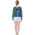 Playing with Plaid Kitten (Blue) Pattern Women s Tie Up Sweat View2