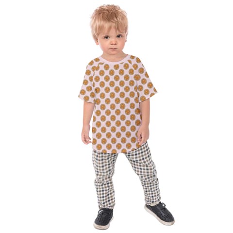 Waffle Polka Dot Pattern Kids Raglan Tee by emilyzragz