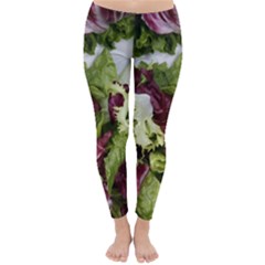 Salad Lettuce Vegetable Classic Winter Leggings by Sapixe
