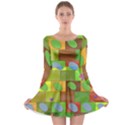 Easter Egg Happy Easter Colorful Long Sleeve Skater Dress View1