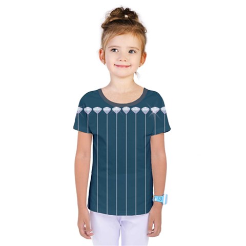 Pinstripe In Diamond Head Pins Pattern Kids  One Piece Tee by emilyzragz