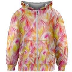 Pretty Painted Pattern Pastel Kids Zipper Hoodie Without Drawstring by Sapixe