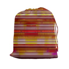 Abstract Stripes Color Game Drawstring Pouch (xxl) by Sapixe
