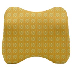 Pattern Background Texture Yellow Velour Head Support Cushion by Sapixe