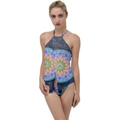 Mandala Cosmos Spirit Go With The Flow One Piece Swimsuit by Sapixe