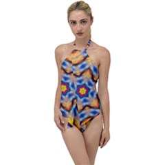 Pattern Abstract Background Art Go With The Flow One Piece Swimsuit by Sapixe