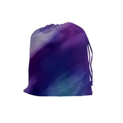 Purple Background Art Abstract Watercolor Drawstring Pouch (large) by Sapixe