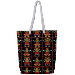 Egyptian Full Print Rope Handle Tote (small) by ArtworkByPatrick