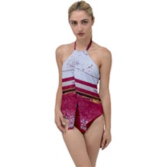 Boat Chipped Close Up Damaged Go With The Flow One Piece Swimsuit by Sapixe