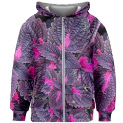 Beefsteak Plant Perilla Frutescens Kids Zipper Hoodie Without Drawstring by Sapixe