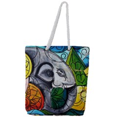 Graffiti The Art Of Spray Mural Full Print Rope Handle Tote (large) by Sapixe
