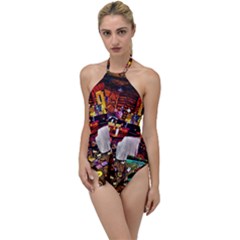 Painted House Go With The Flow One Piece Swimsuit by MRTACPANS