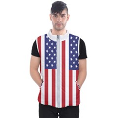 Us Flag Stars And Stripes Maga Men s Puffer Vest by snek