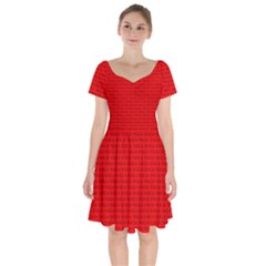 Maga Make America Great Again Usa Pattern Red Short Sleeve Bardot Dress by snek