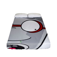 Purple Cup Nerd Fitted Sheet (full/ Double Size) by grimelab