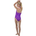 Hot Pink And Purple Abstract Branch Pattern Go with the Flow One Piece Swimsuit View2