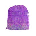 Hot Pink And Purple Abstract Branch Pattern Drawstring Pouch (XL) View1