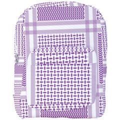 Purple Geometric Headdress Full Print Backpack by Mariart