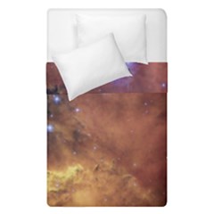 Cosmic Astronomy Sky With Stars Orange Brown And Yellow Duvet Cover Double Side (single Size) by genx