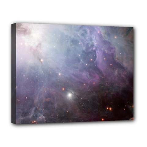 Orion Nebula Pastel Violet Purple Turquoise Blue Star Formation  Canvas 14  X 11  (stretched) by genx