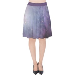 Orion Nebula Pastel Violet Purple Turquoise Blue Star Formation Velvet High Waist Skirt by genx